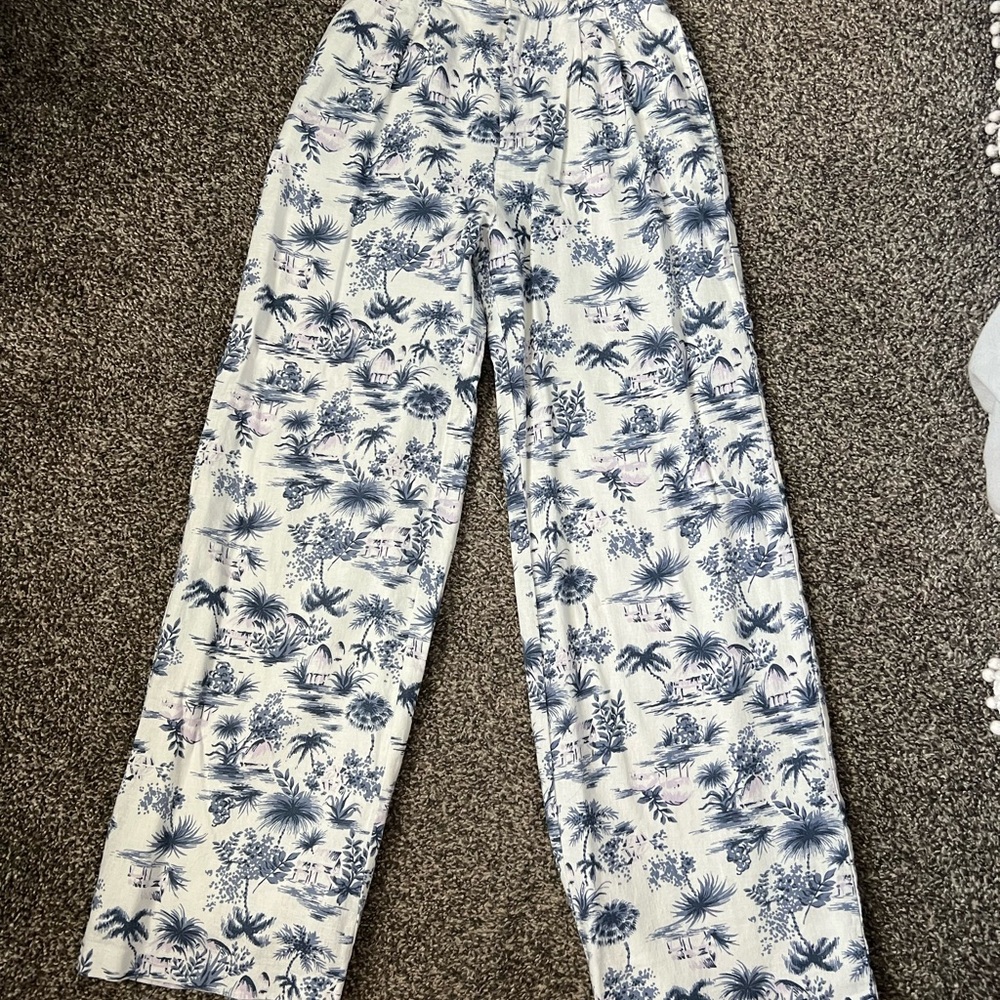 Linen Blend Tailored Wide Leg Pant - Picture 4 of 6